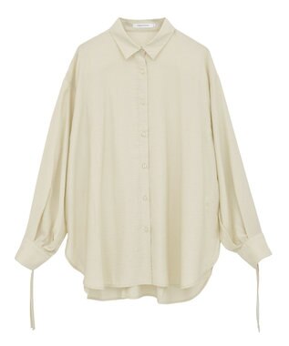 AMERICAN HOLIC シアーバックギャザーリボンシャツ Light Beige