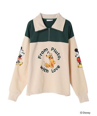 Green Parks Ｄｉｓｎｅｙ／裏毛ハーフＺＩＰスウェット Green