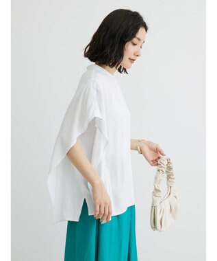 Green Parks 接触冷感　アソート柄ブラウス Stripe White