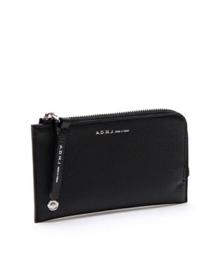 A.D.M.J. 【牛革】モーツァルト/スパニッシュレザーオーガナイザーパース（背面ファスナーポケット） ブラック