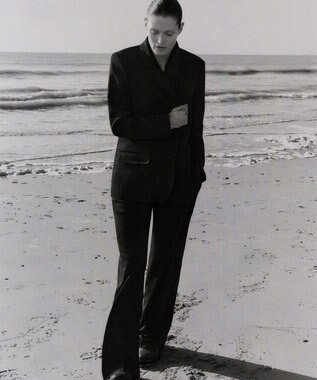 JOSEPH 【FOUNDATIONS】【AW23】テーラリングウールストレッチ　フルレングストラウザーズ Black