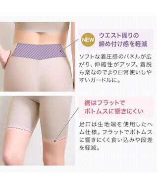 BRADELIS New York 【BRADELIS NewYork peace】綿混ハイブリッド・デイリーガードル24 お腹から太ももまでをスッキリ整える補正ガードル トープ