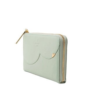 LANVIN en Bleu デクール 薄マチLファスナー長財布 ミント