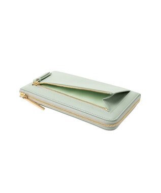 LANVIN en Bleu デクール 薄マチLファスナー長財布 ミント