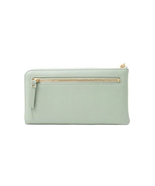 LANVIN en Bleu デクール 薄マチLファスナー長財布 ミント