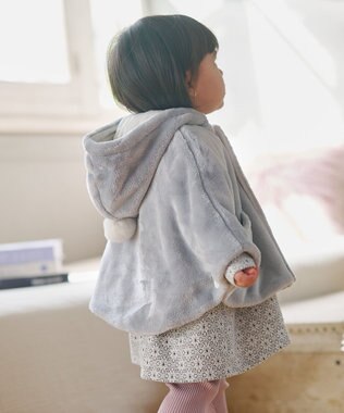 組曲 KIDS 【90㎝】あったかリバーシブルマント