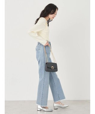 earth music&ecology 肩リボンニットプルオーバー Ivory