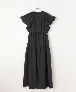 #Newans 【ANSWER for フォトジェニックスタイル】ウィングスリーブティアードワンピース ブラック系