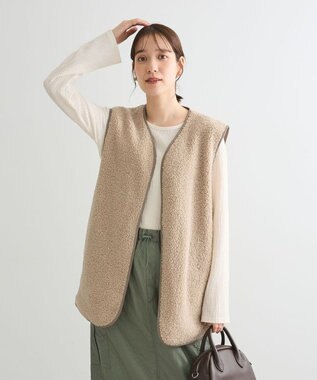 Green Parks ＢＰ　パイピングライトボアベスト Gray Beige