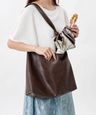 AURORA 【 JILL STUART（ジル スチュアート）】・WEB限定・　リバティパイピングフリル晴雨兼用パラソル(折りたたみ) ライトベージュ