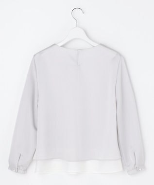 J.PRESS LADIES L ハンマーサテン カットソー ライトグレー系