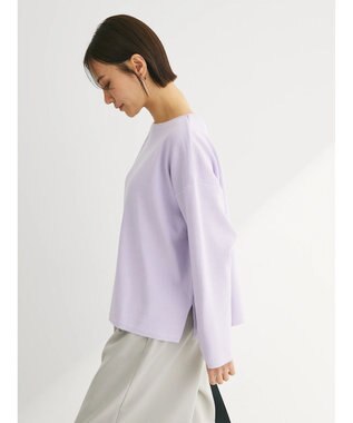 Green Parks 洗える　ボートネックニットプルオーバー Lavender