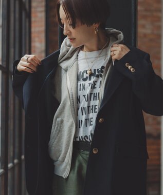 #Newans 【高山都さんコラボ】オーバーサイズテーラードジャケット ネイビー