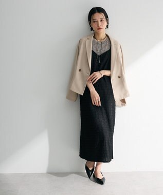 Green Parks 表面感キャミワンピース Black