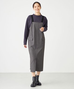 SHARE PARK LADIES TRストレッチジャンスカ ライトグレー系