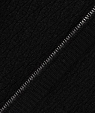 JOSEPH HOMME 【新柄】 ヴィスコースリンクス　ハイネックジップアップカーディガン ブラック系