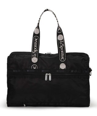 LeSportsac DELUXE MED WEEKENDER MH/ロゴジャガードブラックスナイデル ロゴジャガードブラックスナイデル