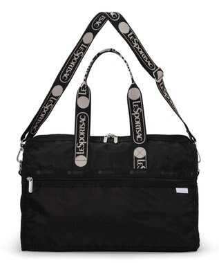 LeSportsac DELUXE MED WEEKENDER MH/ロゴジャガードブラックスナイデル ロゴジャガードブラックスナイデル