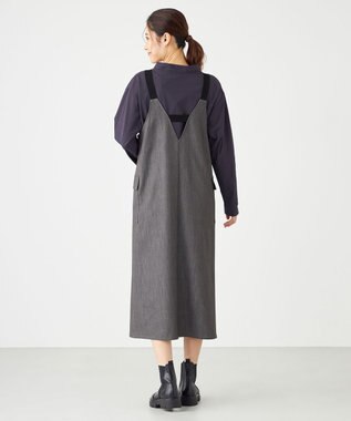 SHARE PARK LADIES TRストレッチジャンスカ ライトグレー系