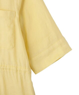 YECCA VECCA フレンチリネンドロストワンピース Yellow