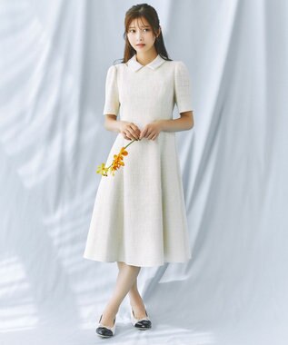 TOCCA 【洗える・消臭】 TWEED BLOSSOM ドレス アイボリー系5