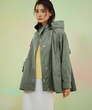 23区 【吸水速乾/防シワ】ジョーゼットサテン ナロー スカート ベージュ系