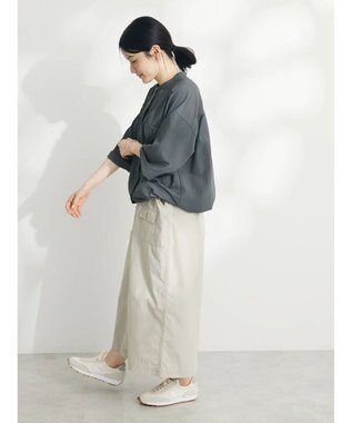 CRAFT STANDARD BOUTIQUE ＢＩＧポケットナイロンブラウス Charcoal Gray