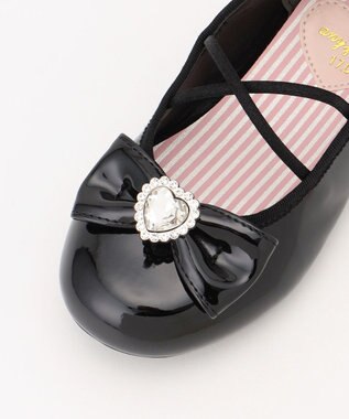 ANY KIDS エナメルフラットシューズ ブラック