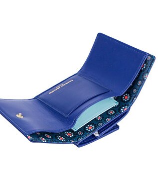 tsumori chisato CARRY ドロップス　ミニ財布　3つ折り 【かわいいデザイン！本革のやわらかな風合い】 ブルー