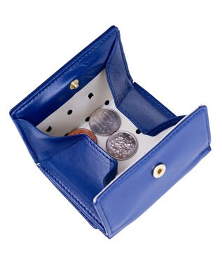 tsumori chisato CARRY ドロップス　ミニ財布　3つ折り 【かわいいデザイン！本革のやわらかな風合い】 ブルー