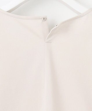 J.PRESS LADIES 【吸水速乾】ピンタックコンビジャージー カットソー ライトグレー系