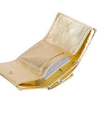 tsumori chisato CARRY ドロップス　ミニ財布　3つ折り 【かわいいデザイン！本革のやわらかな風合い】 ゴールドⅡ