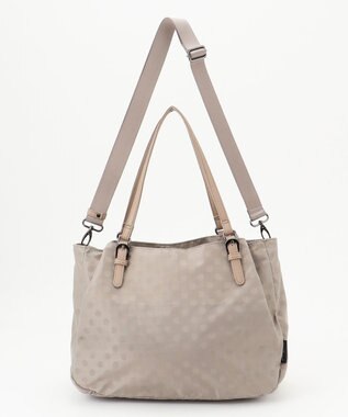 Y'SACCS 【Y’SACCS vous et】ドットジャカード マルチウェイトート Mサイズ グレージュ