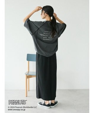 CRAFT STANDARD BOUTIQUE 【ユニセックス】PEANUTS/スヌーピー 切り替えTシャツ Charcoal Gray