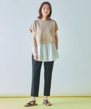 ANY L 【ウエストゴム/ストレッチ】大人の７daysデイリーパンツ ブラック