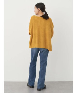 earth music&ecology ブークレーキーネックカーディガン Yellow