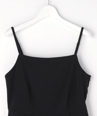 ANY SIS 【2SET】ジャガード ケープ トップス × サロペット ブラック