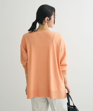 Green Parks アンチピリングライン入りニットプルオーバー Orange