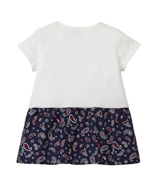 MIKI HOUSE HOT BISCUITS 【80-110cm】 ペイズリー柄 ワンピース 白