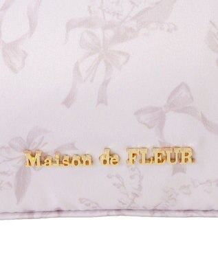 Maison de FLEUR すずらんプリントロングポーチ Grayish Pink
