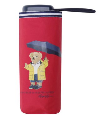 MOONBAT 【ポロベア/コンパクトミニ】POLO RALPH LAUREN（ポロ ラルフローレン） ツイル無地×レインベア レッド