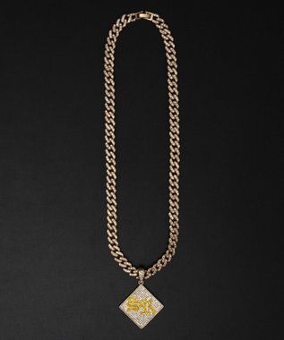 WEGO Mモチーフラインストーンネックレス 柄2