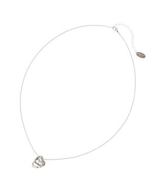 AMERICAN HOLIC ダブルハートネックレス Silver