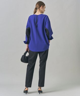 ICB 【裏起毛】 ウォームサテン スティックパンツ ブラック系