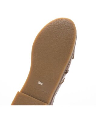 ing <ing>【サスティナブルシリーズ】編み込みデザインオープントゥシューズ ブラウン