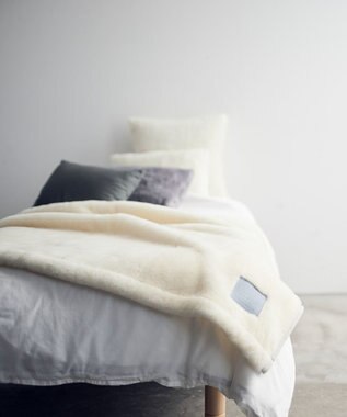 LOOM&SPOOL SRN2メリノウール毛布ハーフ アイボリーIV