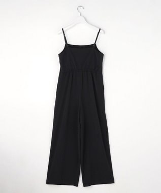 ANY SIS 【2SET】ジャガード ケープ トップス × サロペット ブラック