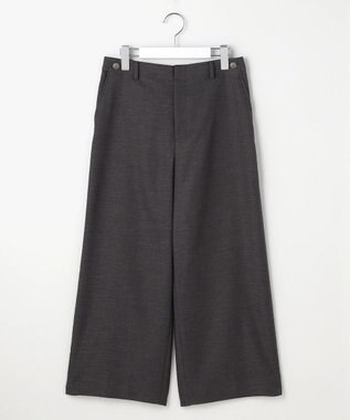 J.PRESS LADIES L FLAXASAオックス ワイド ストレート パンツ チャコール系