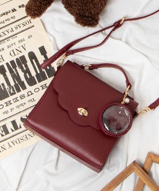 WEGO 【痛バ＆推し活グッズ】スカラップ痛ショルダー ワイン