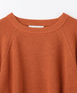 ANY 【洗濯機可】ウールブレンドクロップドニット オレンジ